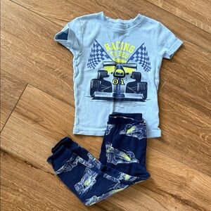 Carter's Racing Pajama Set - Light Blue and Navy